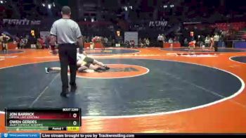 2 lbs Cons. Round 2 - Owen Gerdes, Joliet (Catholic Academy) vs Jon Barrick, Crystal Lake (Central)