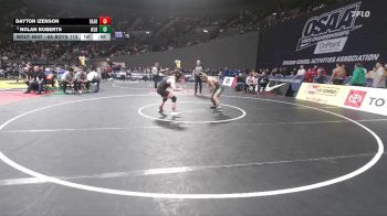 6A Boys 113 lbs Cons. Round 5 - Nolan Roberts, West Linn Boys vs Dayton Izenson, Beaverton Boys