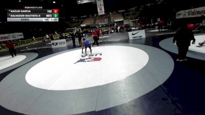126 lbs Semis - Kaelib Garcia, Temecula Valley High School Wrestling vs Salvador Bautista II, MTC - MANTANONA TRAINING CENTER