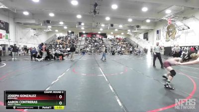 106 lbs Champ. Round 2 - Aaron Contreras, West Covina vs Joseph Gonzalez, Highland