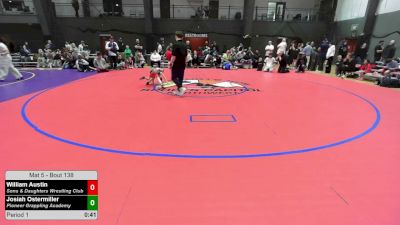 40-43 lbs Champ. Round 3 - William Austin, Sons & Daughters Wrestling Club vs Josiah Ostermiller, Pioneer Grappling Academy