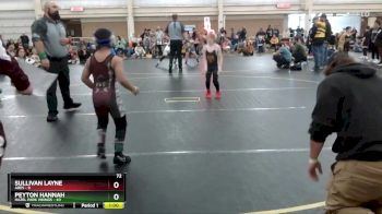 72 lbs Round 2 (6 Team) - Sullivan Layne, Ares vs Peyton Hannah, Hazel Park Vikings
