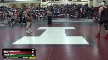 165 lbs Round 3 - Tayge Privett, Harrisburg vs Braven Beaumont, Denver