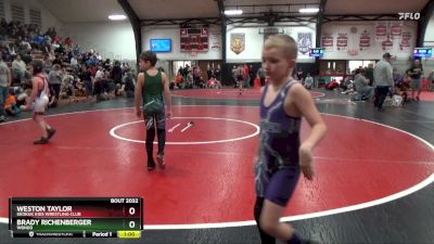 Cons. Round 1 - Weston Taylor, Keokuk Kids Wrestling Club vs Brady Richenberger, WBNDD