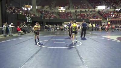 127 lbs Quarterfinal - Knox SpottedBull, Poplar Wrestling Club vs Cash Parker, Southern Idaho Wrestling Club