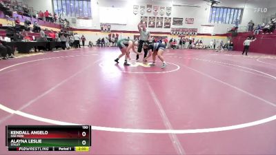 190 lbs Semifinal - Kendall Angelo, OAK PARK vs Alayna Leslie, STALEY