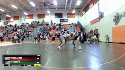 190 lbs Quarterfinal - Christian Santiz, Shelby vs Haiden Bollini, Perkins