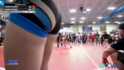 110 lbs Rr Rnd 1 - Addisyn Bunch, Claremore Wrestling Club vs Maddy Mauzey, Newkirk Takedown Club