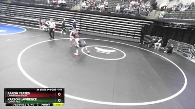 147 lbs Champ. Round 2 - Aaron Yeates, Layton High School vs Karson Lawrence, Copper Hills