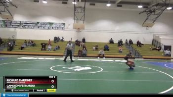 125 lbs 3rd Place Match - Richard Martinez, Bakersfield College vs Cameron Fernando, Moorpark