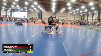 88 lbs Rd# 7- 10:45am Saturday Final Pool - Kai Weiss, West Coast Elite vs Macyn Gardner, Untouchables