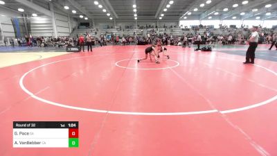 126 lbs Round Of 32 - Garrett Pace, GA vs Alek VanBebber, CA