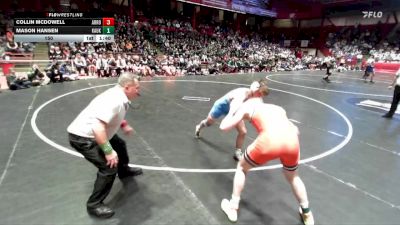 150 lbs D1/d2/d3 Finals (sat 3:00 P.m.) - Mason Hansen, Kaukauna vs Collin McDowell, Arrowhead