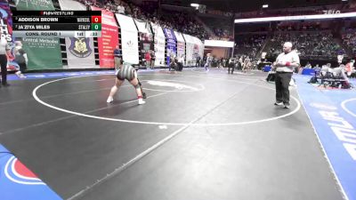 135 Class 2 lbs Cons. Round 1 - Ja`ziya Miles, Staley vs Addison Brown, Waynesville