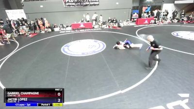 125 lbs Round 3 (10 Team) - Gabriel Champagne, SJWA-FR vs Jacob Lopez, TCWA-FR