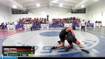 182 lbs Cons. Round 2 - Derek Tidwell, Paso Robles vs Justin Esparza, Marina