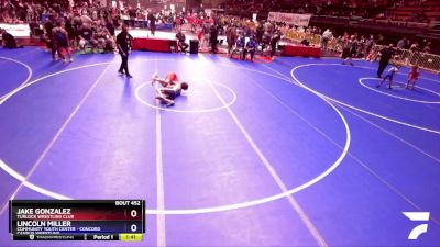 108 lbs Cons. Round 1 - Jake Gonzalez, Turlock Wrestling Club vs Lincoln Miller, Community Youth Center - Concord Campus Wrestling