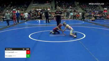 52 lbs 3rd Place - Riley Crandall, Redhawk vs Roman Lopez, Whitted Trained