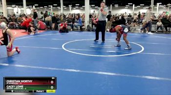 84 lbs Round 4 (10 Team) - Christian Worthy, FL Scorpions vs Cacey Lowe, Smyrna Wrestling