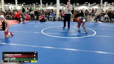 84 lbs Round 4 (10 Team) - Christian Worthy, FL Scorpions vs Cacey Lowe, Smyrna Wrestling