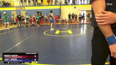 165 lbs Semifinal - Brady Martin, Kansas City Training Center vs Rhett Briggs, Kanza FS/GR Wrestling Club