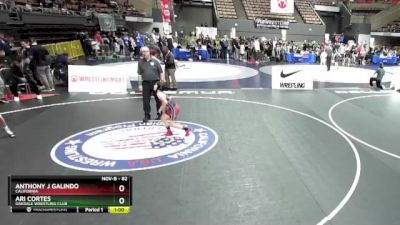 82 lbs Champ. Round 1 - Ari Cortes, Oakdale Wrestling Club vs Anthony J Galindo, California