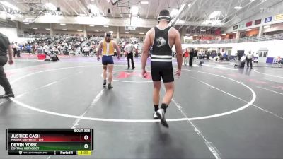 197 lbs Champ. Round 2 - Justice Cash, Marian University (IN) vs Devin York, Central Methodist