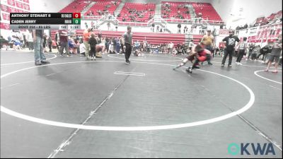 85 lbs Semifinal - Anthony Stewart II, Del City Little League Wrestling vs Caden Jerry, Rough Riders