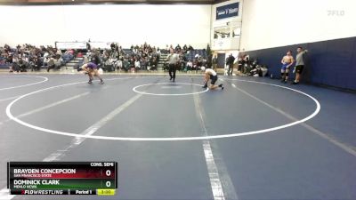 133 lbs Cons. Semi - Brayden Concepcion, San Francisco State vs Dominick Clark, Menlo NCWA