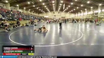 92 lbs Round 3 (6 Team) - Pyrsephani Jacobsen, Utah Gold vs Chrissa Hawkes, Utah Black