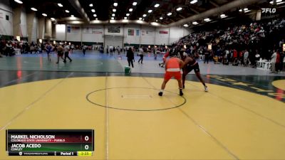 285 lbs Champ. Round 2 - Markel Nicholson, Colorado State University - Pueblo vs Jacob Acedo, Cowley