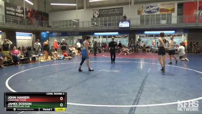 132 lbs Cons. Round 2 - John Hansen, Lakeshore Titans vs James Dodson, Icon Wrestling Club