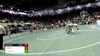 126 lbs Quarterfinal - Tylin Thrine, New Castle vs Jack Davis, Indianapolis Bishop Chatard