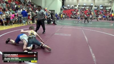 105 lbs Semifinal - Elijah Walters, Buckhorn Youth Wrestling vs Ethan Norbut, Arab Youth Wrestling