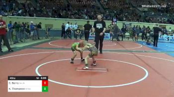 46 lbs Semifinal - Cooper Berry, Salina Wrestling Club (SWC) vs Kaden Thompson, Watonga Blaine County Grapplers