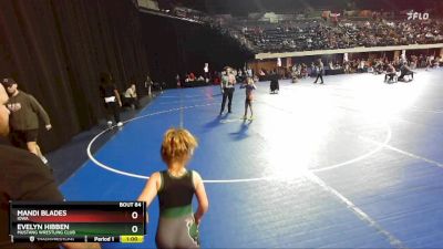 71 lbs Quarterfinal - Mandi Blades, Iowa vs Evelyn Hibben, Mustang Wrestling Club