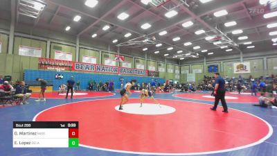 122 lbs Consi Of 16 #1 - Gilbert Martinez, Mission Oak vs Eric Lopez, Delano