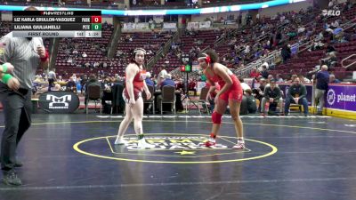 190 lbs First Round - Liz Karla Grullon-Vasquez, Parkland-G vs Liliana Giulianelli, Peters Township-G