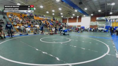 113 lbs Cons. Round 1 - Nicholas Malouf, Newbury Park vs Sebastian Lopez, Rim Of The World