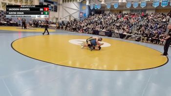 144 lbs 3rd Place Match - Justin Craig, Sussex Central H S vs Jackson Grandel, Delaware Military Academy