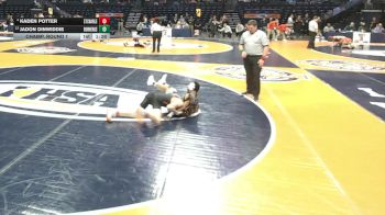 3A 132 lbs Champ. Round 1 - Jadon Dinwiddie, Downers Grove (South) vs Kaden Potter, St. Charles (East)