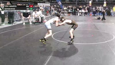 85 lbs Consi Of 8 #1 - Cody Heberlig, Wrecking Crew Wrestling Academy vs Nathan Ryan, Iron Horse