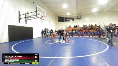 215 lbs Cons. Round 2 - Jacob De La Torre, Justin Garza vs George Robles, Bishop Alemany