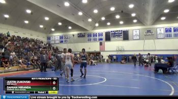 152 lbs Champ. Round 2 - Damian Miranda, Warren High School vs Justin Zukovski, Simi Valley