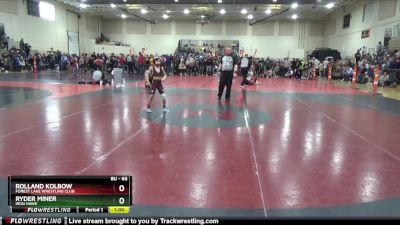 65 lbs Champ. Round 2 - Rolland Kolbow, Forest Lake Wrestling Club vs Ryder Miner, Iron Hawk