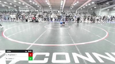 132 lbs Consi Of 32 #1 - Lucas Pugliese, NY vs Ayden Laws, NC