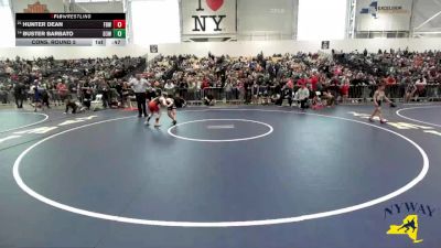 94 lbs Cons. Round 5 - Hunter Dean, Firehouse Brawlers Wrestling vs Buster Barbato, District 3 Wrestling