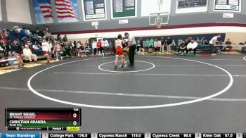 106 lbs Quarterfinal - Christian Aranda, Klein Oak vs Brant Siegel, St. Thomas Catholic