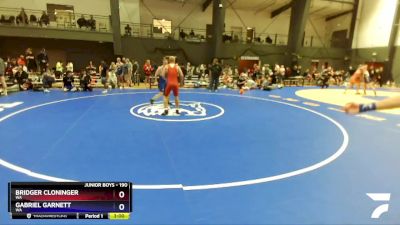 190 lbs Champ. Round 2 - Bridger Cloninger, WA vs Gabriel Garnett, WA