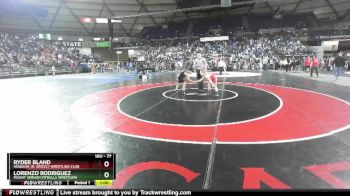77 lbs Cons. Round 3 - Ryder Bland, Hoquiam Jr. Grizzly Wrestling Club vs Lorenzo Rodriguez, Mount Vernon Pitbulls Wrestling